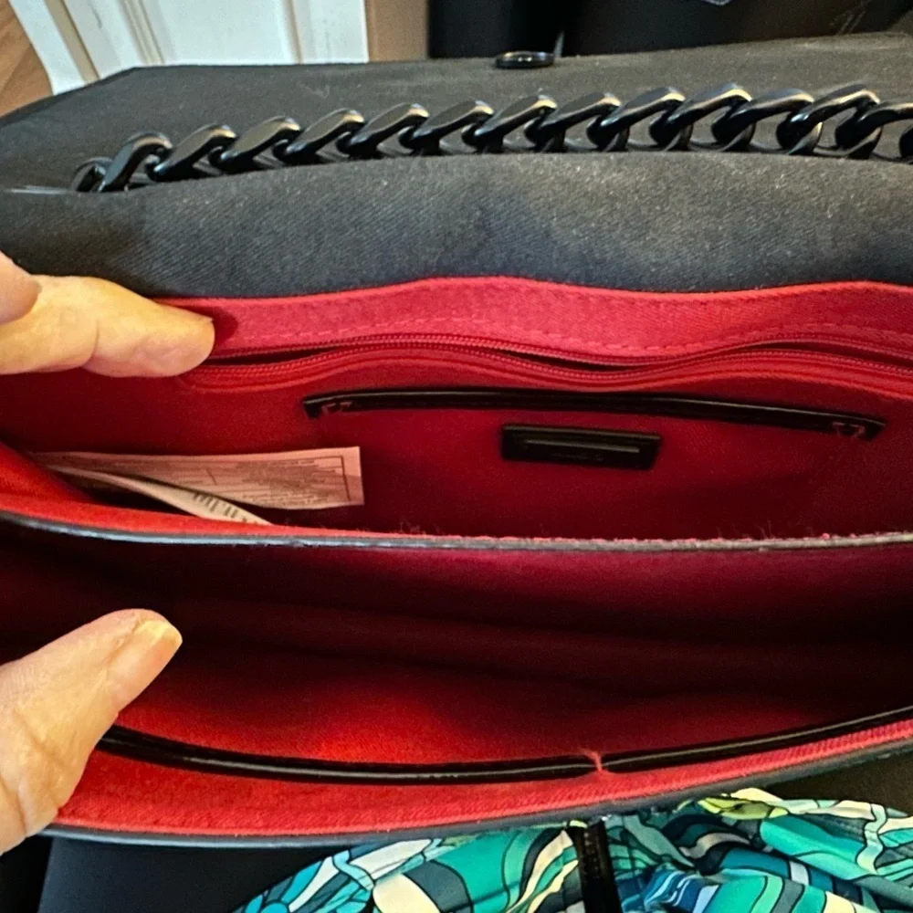 Aldo Black Chevron Crossbody Bag
